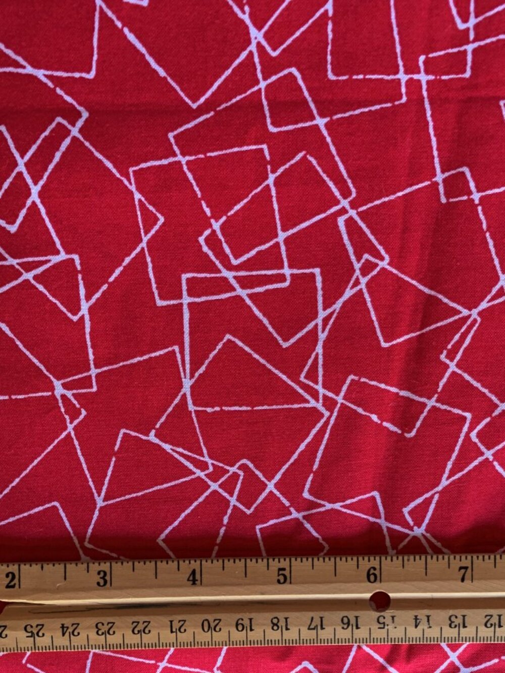 4 Yards Red and White Fabric - Picture 2 of 4